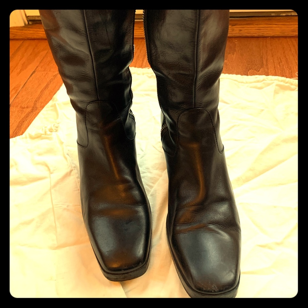 Balenciaga calf-high black boots
